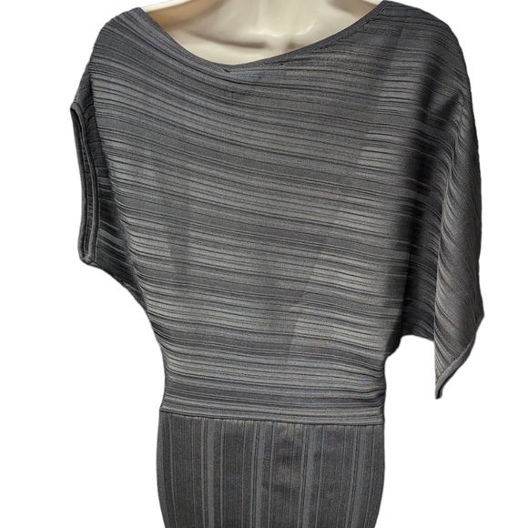 Zara NWT Asymmetrical Textured Dress Sz M - Picture 5 of 10